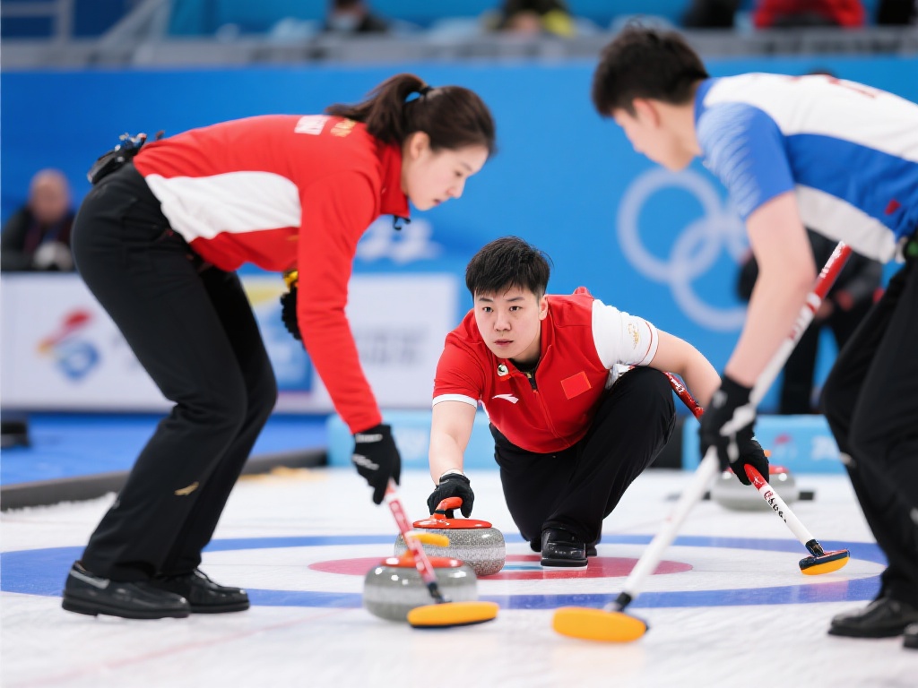 中国队硬碰美国队:世界男子冰壶锦标赛循环赛焦点对决 对于冰壶运动而言,心理素质与决策能力同样
